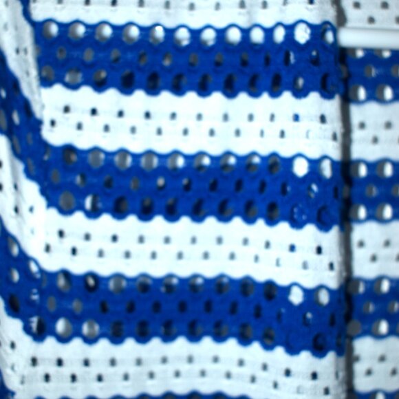 NWT Chico's Striped Tess Cardigan Sz 1 Majestic Blue - Picture 6 of 7